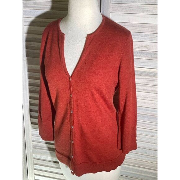 Carole Little Med Merino Wool Cardigan - Picture 5 of 16